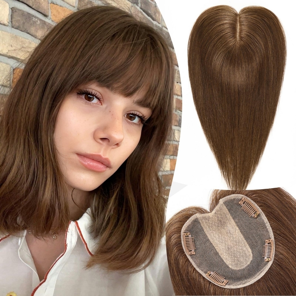 Brown Hair Topper Wig for Women